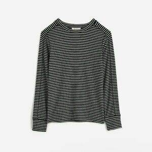 Madewell Luxury Forest Striped Green and White Women's Top